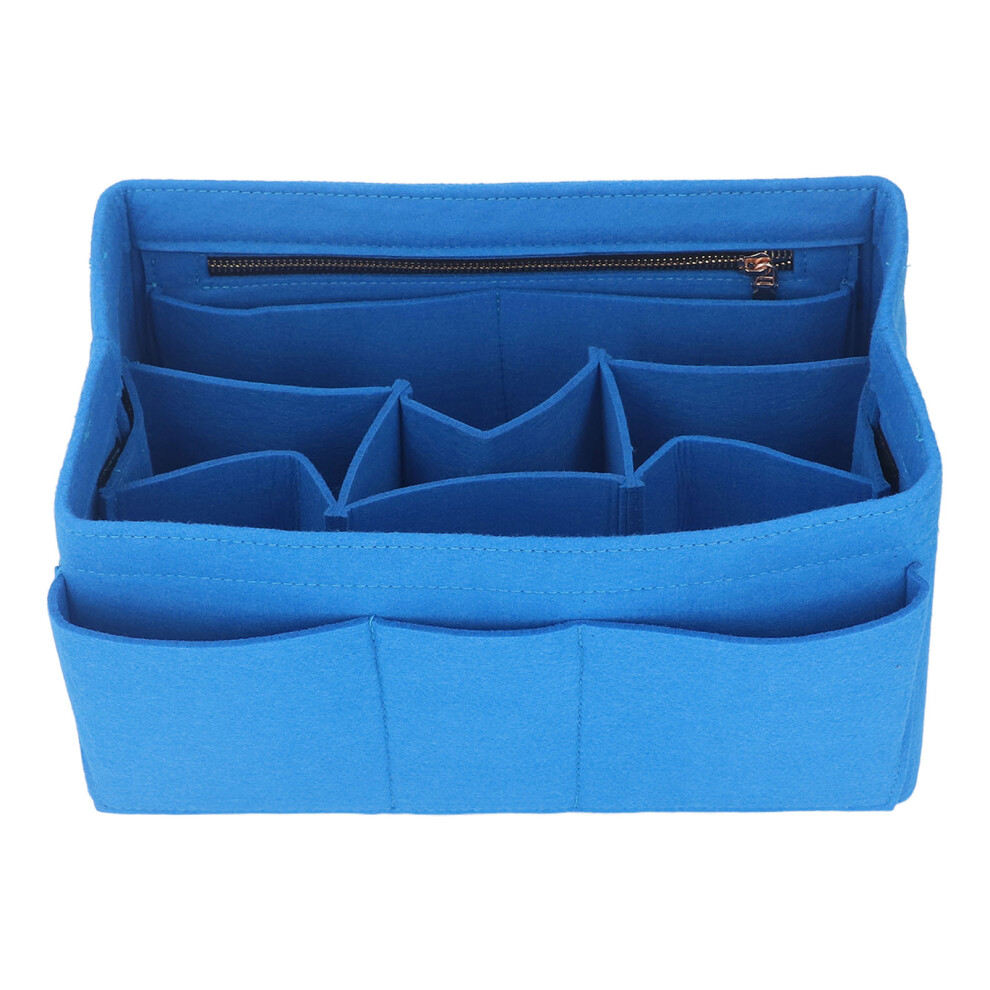 Blue Felt Makeup Bag with Stylish Design and Wide Application Options
