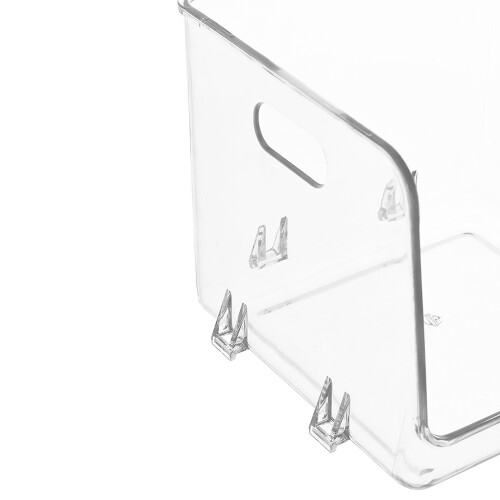 Living And Home 2pcs Stackable Transparent Desktop Storage Boxes Multifunctional Organiser 2