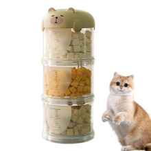Dog Treat Storage Canister - Small Portable Food-Grade Pet Snack Box for Kitchen Pantry and Outdoor Travel - Three Cans