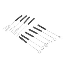 10pcs Stainless Steel Chocolate Fondue Forks Set for Candy Making, Cheese and Marshmallows