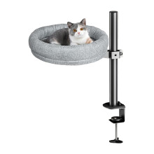 Cat Desk Bed Desktop Kitten Shelf With Mat SpaceSaving Cat Hammock Easy Install Pet Tabletop Attachment For Study Room