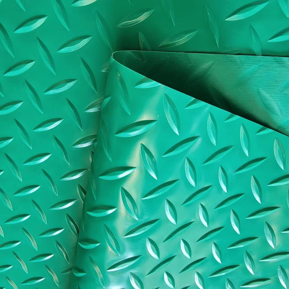 Garage Floor Mat Rubber Flooring Roll 1.5Mm Thick Nonslip Heavy Duty Oil Resistant For Garage Workshop Van 0.9X1m Green 9189345247637
