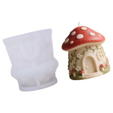 Moule en Silicone pour maison de champignon, bougie de noël,