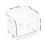 Living And Home 2pcs Stackable Transparent Desktop Storage Boxes Multifunctional Organiser 6