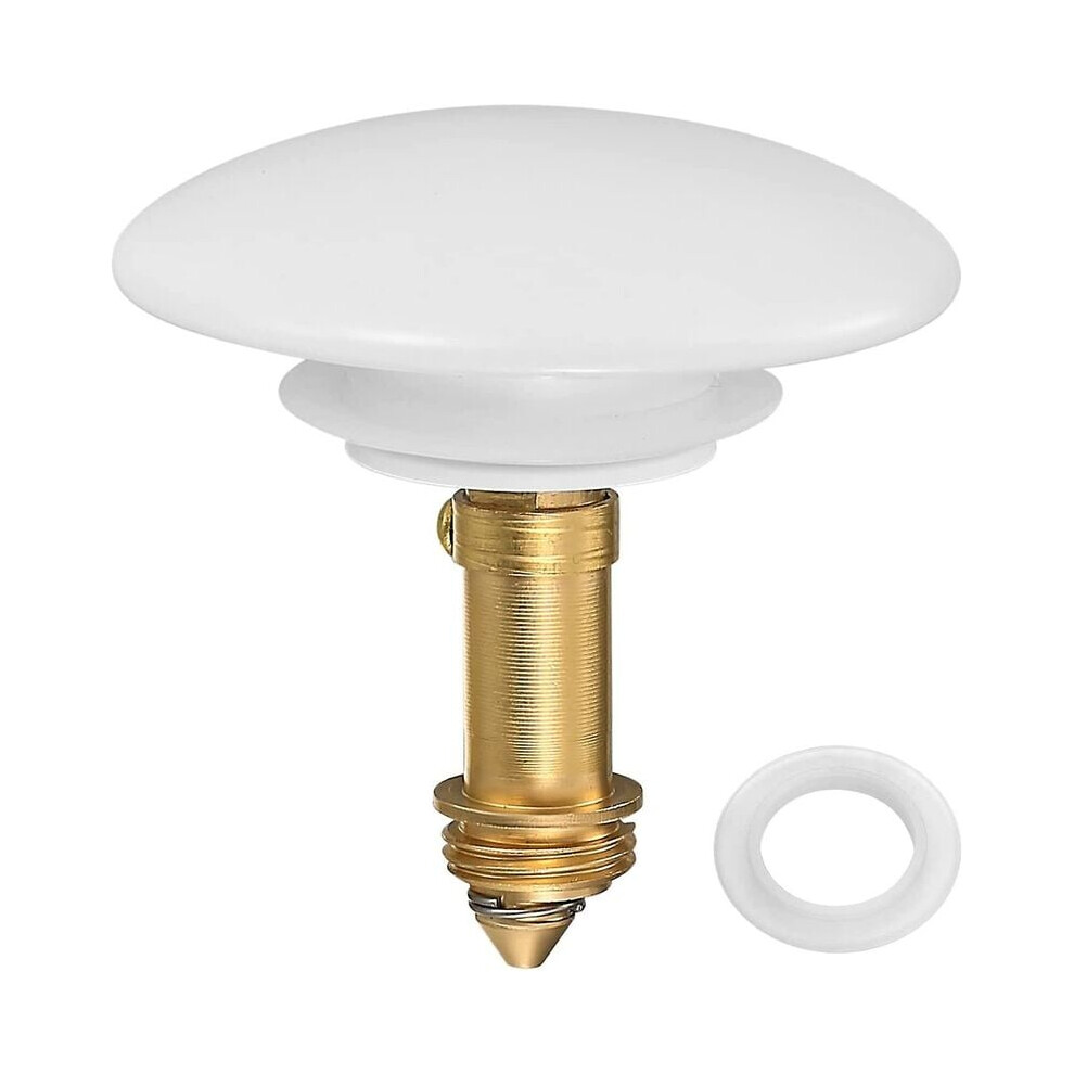 Bathroom Sink Stopper, Innovative Brass Click Clack Drain Plug, Reusable Rust-Proof Stopper For Bathroom Sinks, Easy Installation - Plug And Play 9148971550016