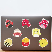 100 adesivi di simpatici animali Kawaii - Vinile impermeabile per laptop, album di ritagli, diario, skateboard, tazza, valigia, telefono, MacBook,