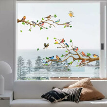 DIY Glass Decoration For Seasonal Use, Sheet Spring Summer Window Clings With Separate Design for Easy Customization, Double-Sided Window Decals