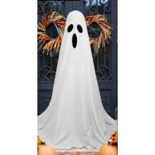 Decorações de Halloween para exterior, fantasmas brilhantes com luzes de corda ajustáveis, decoração a bateria perfeita para casas assombradas e