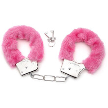 SM Plush Bondage Fetish Handcuffs with Keys, Stainless Sex Bondage Restraints Featuring Quick Release Button, Adjustable Size, Adult Couples Sex