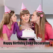 Topper na tort urodzinowy Happy21st, 7 szt. wspaniałych dekoracji na tort, wielokolorowy, dwustronny brokat, brokatowy element dekoracyjny na tort