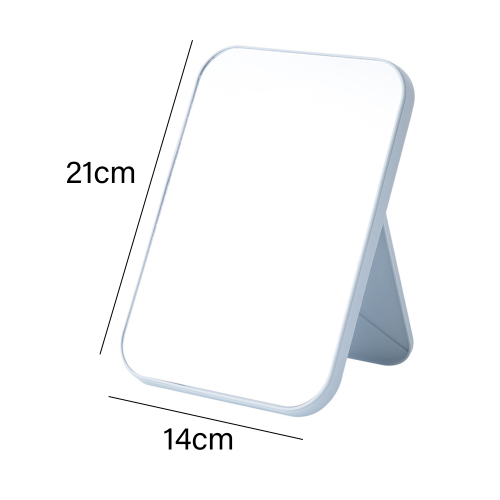 Elegant Essentials: Foldable Bracket Designed Mirror, HD Glass Ensures Crystal Clear Reflection, For Tabletop Desk Vanity Use, Gift Ready 1