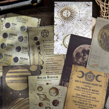 Vintage Scrapbook-Sticker, Papierpackung Astronomie Monde Scrapbooking Deko für Scrapbook-Dekorationen Notizbücher Journal DIY Kunst Basteln