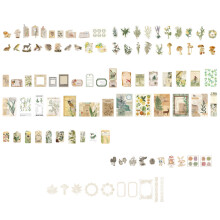 260-teiliges Set Vintage-Scrapbooking-Aufkleberpapier, DIY-Vintage-Papier-Scrapbooking- und Stempelzubehör, Aufkleber mit Wildblumenwald-Motiv für