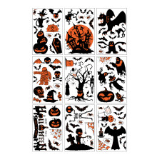 Halloween-Fensteraufkleber für ein gespenstisch schönes Fest, zweifarbige Aufkleber für eine spektakuläre Dekoration