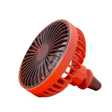Car Fan with Ambient Light 12V-24V USB Car Fan 3 Wind Speed A/C Vent Clip Fan 360 Degree Rotatable Portable Fan Red