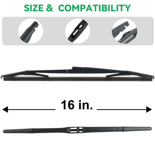 16" Rear Windshield Windscreen Wiper Blade For Lexus RX450h RX350 2009 - 2015  Tailgate Window Brushes 1