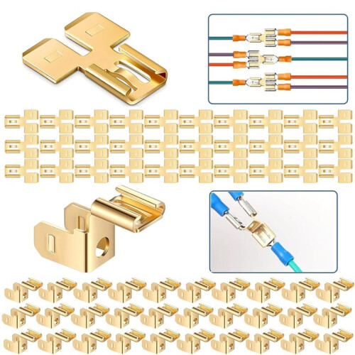Piggyback Spade Connectors Quick Disconnect Electrical Wire Spade Terminals Adapter 60pcs