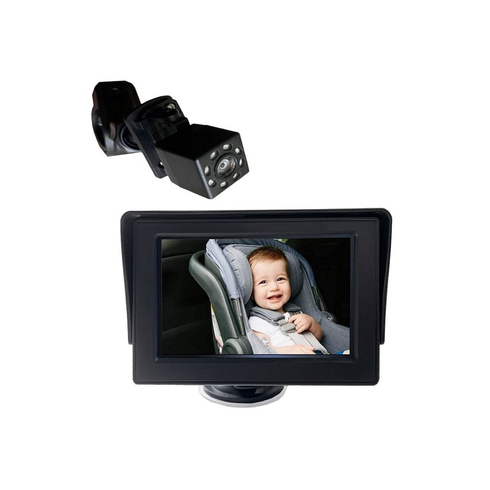 Baby Car Camera, Baby Car Rearview Mirror, 4.3 Inch Baby Car Monitor, Baby Car Rearview Mirror Camera, Observe Baby Torribaly