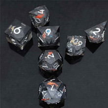 Calcomanía de Resina con  Movediza para DND Dice Coc Running Group Dice Dnd Cthulhu Polyhedron Running Group Juego de Mesa DND Dice e