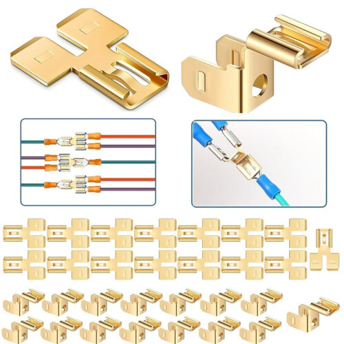 Piggyback Spade Connectors Quick Disconnect Electrical Wire Spade Terminals Adapter 30pcs