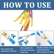Piggyback Spade Connectors Quick Disconnect Elektrische Draad Spade Terminals Adapter 100st