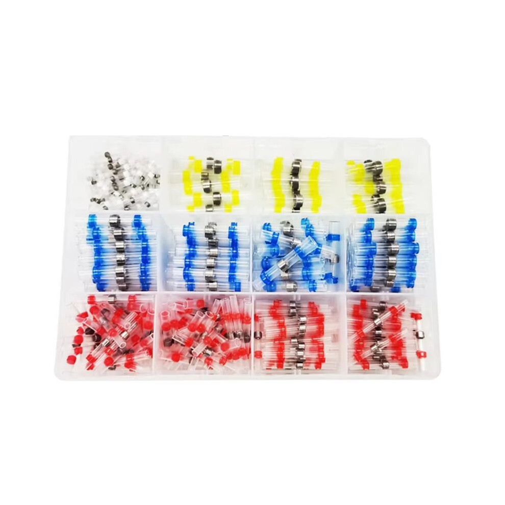 250Pcs Heat Shrink Connectors, Waterproof Insulated Electrical Crimp Wire Connectors, Splice Terminal 4713344543312