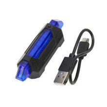 Lampka Sygnalizacyjna Roweru Wodoodporna Tylna Lampa Tylna LED Styl USB ŁAdowalna Jazda na Rowerze PrzenośNa, OdłąCzana Lampa, A-Niebieska