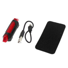 Helm-Fahrrad-Signallampe, Wasserdicht, RüCklicht, LED-USB-Stil, Wiederaufladbar, Radfahren, Tragbar, Abnehmbare Lampe, B-Rot