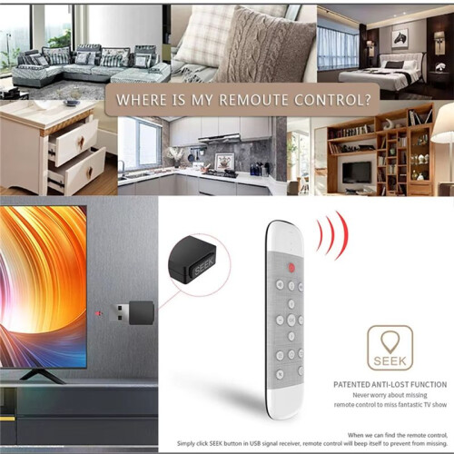 Q40 Voice Remote Control 2.4G Wireless Keyboard Air Mouse IR Learning Micro-Type Gyro Backlit White 1