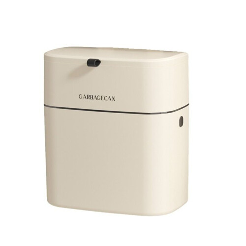 Compost Bin Kitchen Garbage Can 2.5 Gallon Countertop Indoor Small Hanging Trash Can with Lid Composting Bin White