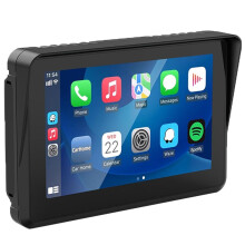 Motorcycle GPS Carplay Touchscreen, Wireless CarPlay & Android Auto Portable Stereo, 5 Inch Waterproof, Dual