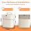 Compost Bin Kitchen Garbage Can 2.5 Gallon Countertop Indoor Small Hanging Trash Can with Lid Composting Bin White 7