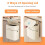 Compost Bin Kitchen Garbage Can 2.5 Gallon Countertop Indoor Small Hanging Trash Can with Lid Composting Bin White 6