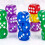 100Pack 14MM Translucent&Solid 6-Sided Game Dice for Board Games,Activity,Casino Theme,Teaching Math 4