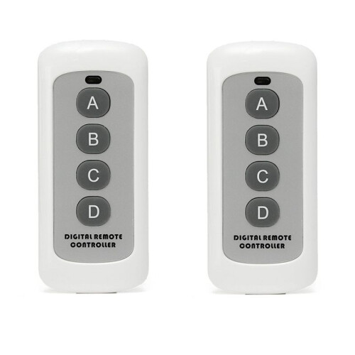 Télécommande RF Sans Fil 433 MHz Télécommande Blanche à 4 Boutons EV1527 Code D'Apprentissage Télécommande Sans Fil