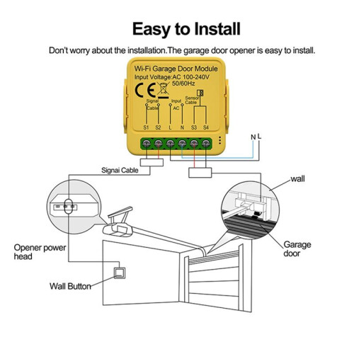 Tuya Garage Door Opener Controller Module Remote Control   Life App Work with Alexa Home Assistant Zigbee 2