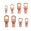70pcs Wire Lug Connector Ring SC6-25 Copper Connectors Bare Cable Electric Crimp Terminal Connector Kit 3