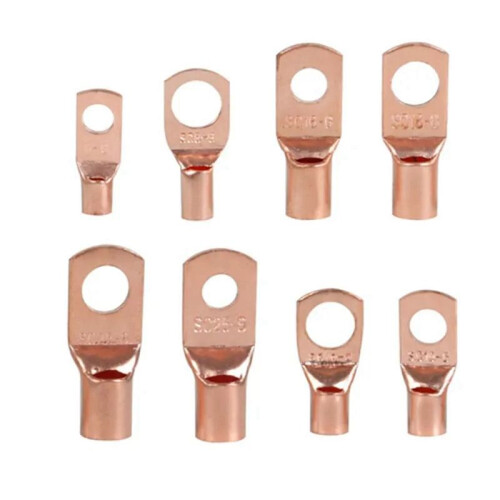 70pcs Wire Lug Connector Ring SC6-25 Copper Connectors Bare Cable Electric Crimp Terminal Connector Kit 2