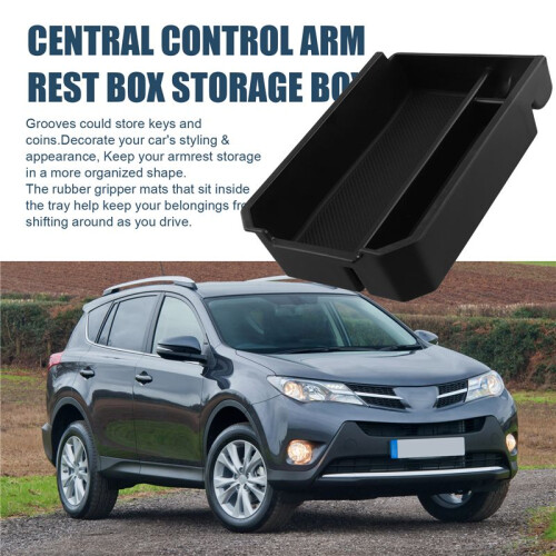 Car Central Console Armrest Storage Box Pallet Organizer Tray Glove Box for  RAV4 2013-2018 2
