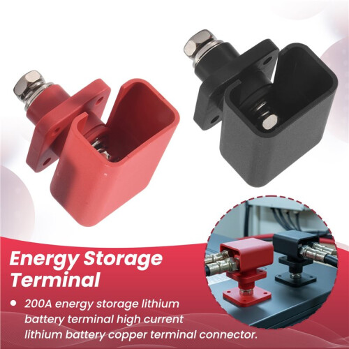 2pcs 200A  Storage Lithium Battery Terminal High Current Lithium Battery Copper Terminal Connector 2