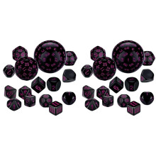 30Pieces Complete Polyhedral DND Dice Set D3-D100 Spherical RPG Dice Set for Role Playing Table Games Supplies