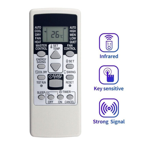 Replace AR-RCD1C Remote Control for  Air Conditioner AR-RCG2J AR-RCE1E AR-RCD1E AR-RCE1C AR-RCC2J 1