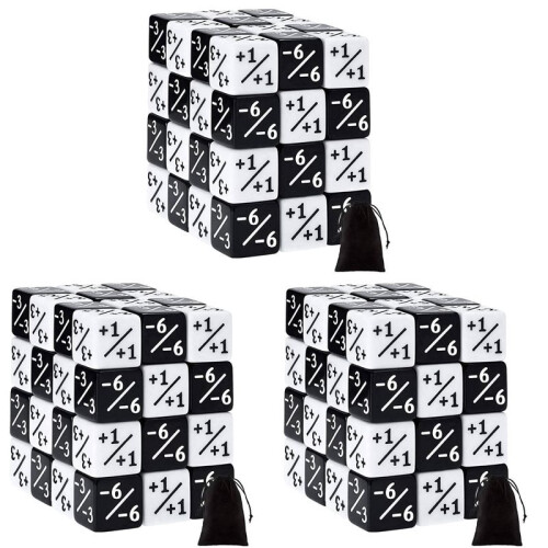 144 Pieces 16mm Dice Counters Token Dice Loyalty Dice D6 Dice Square for ,CCG,Card Gaming