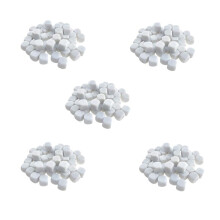 250 Pack 16MM Blank White Dice Set Acrylic Rounded D6 Dice Space for Game,Party,Fun,DIY Sticker and Math Teaching