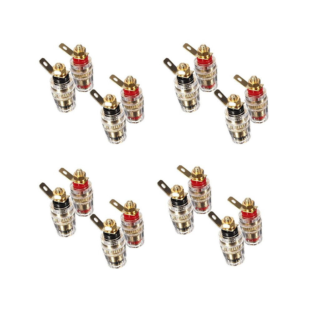 New 16Pc Amplifier Speaker Terminal Binding Post 4Mm Banana Plug Jack 4713298648767