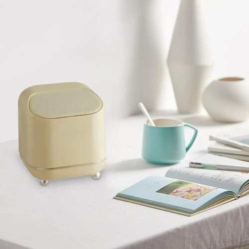 Small Trash Can for Desk Leak-Proof Desktop Garbage Bin Fashionable Multipurpose Trash Box Space-Saving Trash Can 1