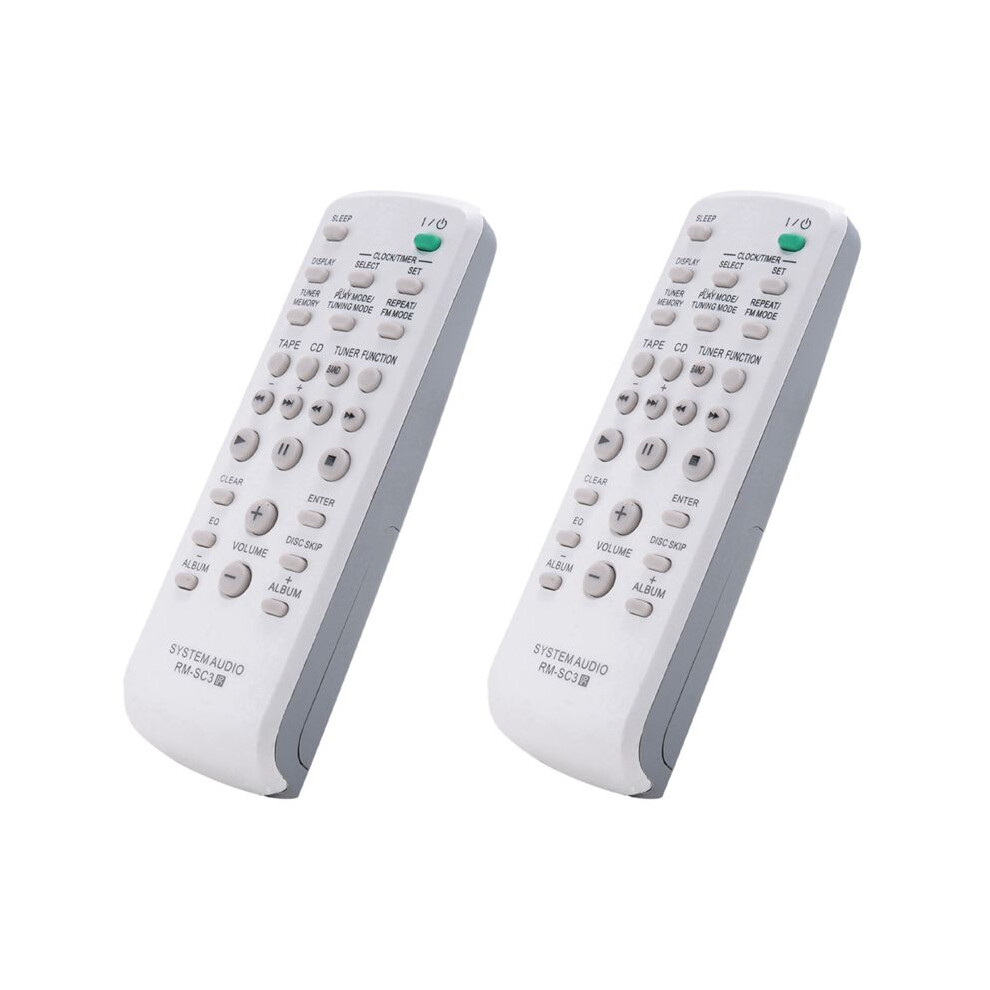 2X For Cd Hifi System Audio Remote Control Rm-Sc3 Rm-Sc30 Rm-Sc50 Rm-Sc55 Mhc-Rg29 Mhc-Rg490s Cmt-Eh10 Cmt-Cpz1 White 6033792686804