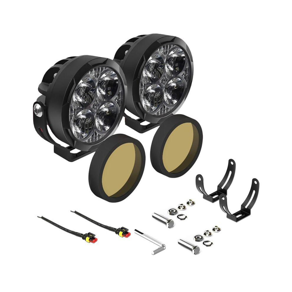 3 Inch 90W Led Pods With Covers, Fog Pods Led Bar Offroad Driving Lights, Spot Flood Combo Amber/Light 6033217067034