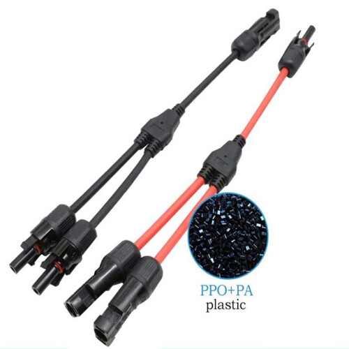 Power Solar Connector Y-Branch Cable, Solar Cable Parallel Adapter for Solar Panels 1