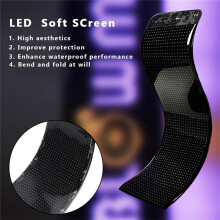 LED-Augenlicht für LKWs, Farbenfrohe Augenlampe, Weicher Bildschirm für Autofenster, Programmierbarer Flexibler LED-Bildschirm, APP-Fernbedienung A